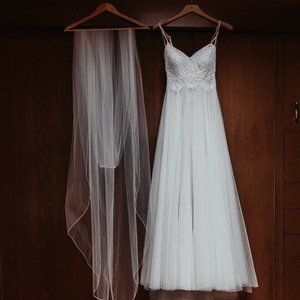 BHLDN Almond Tulle Lace Rosalind Wedding Dress